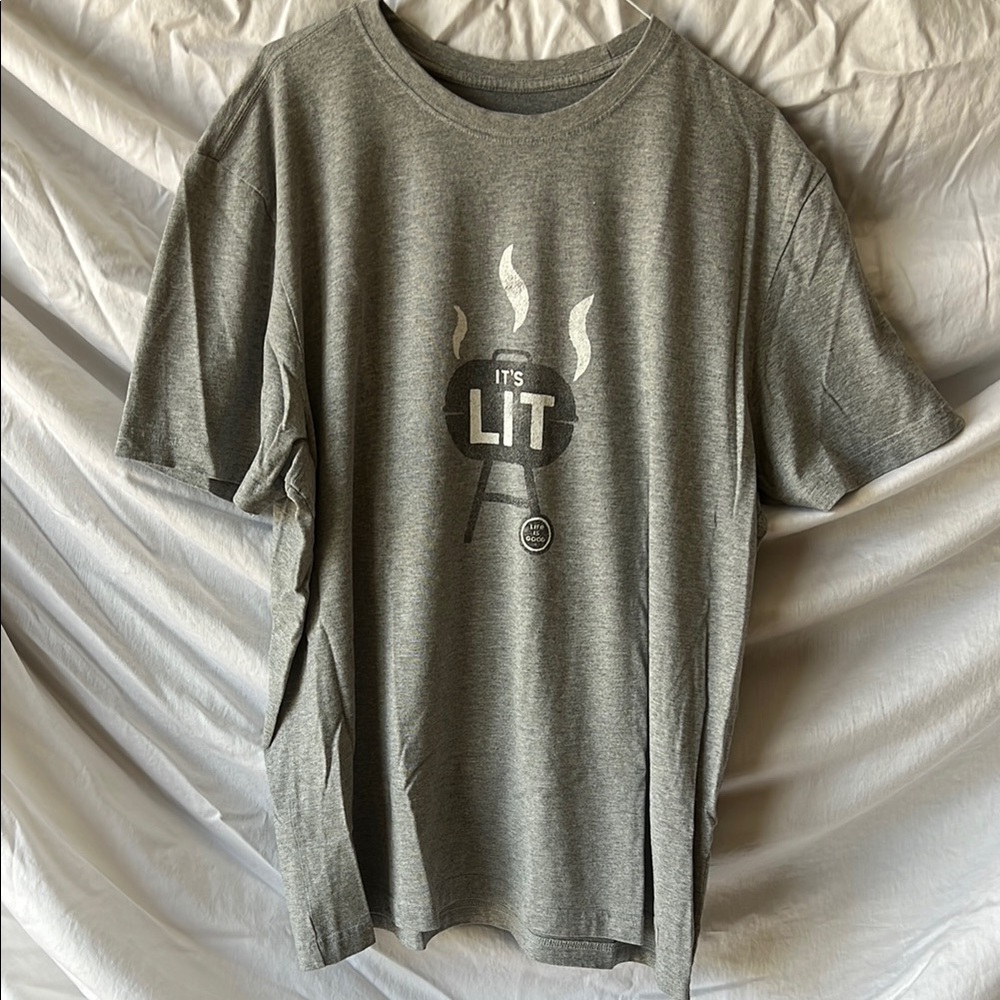 Life Is Good Gray Short Sleeve Tee XL